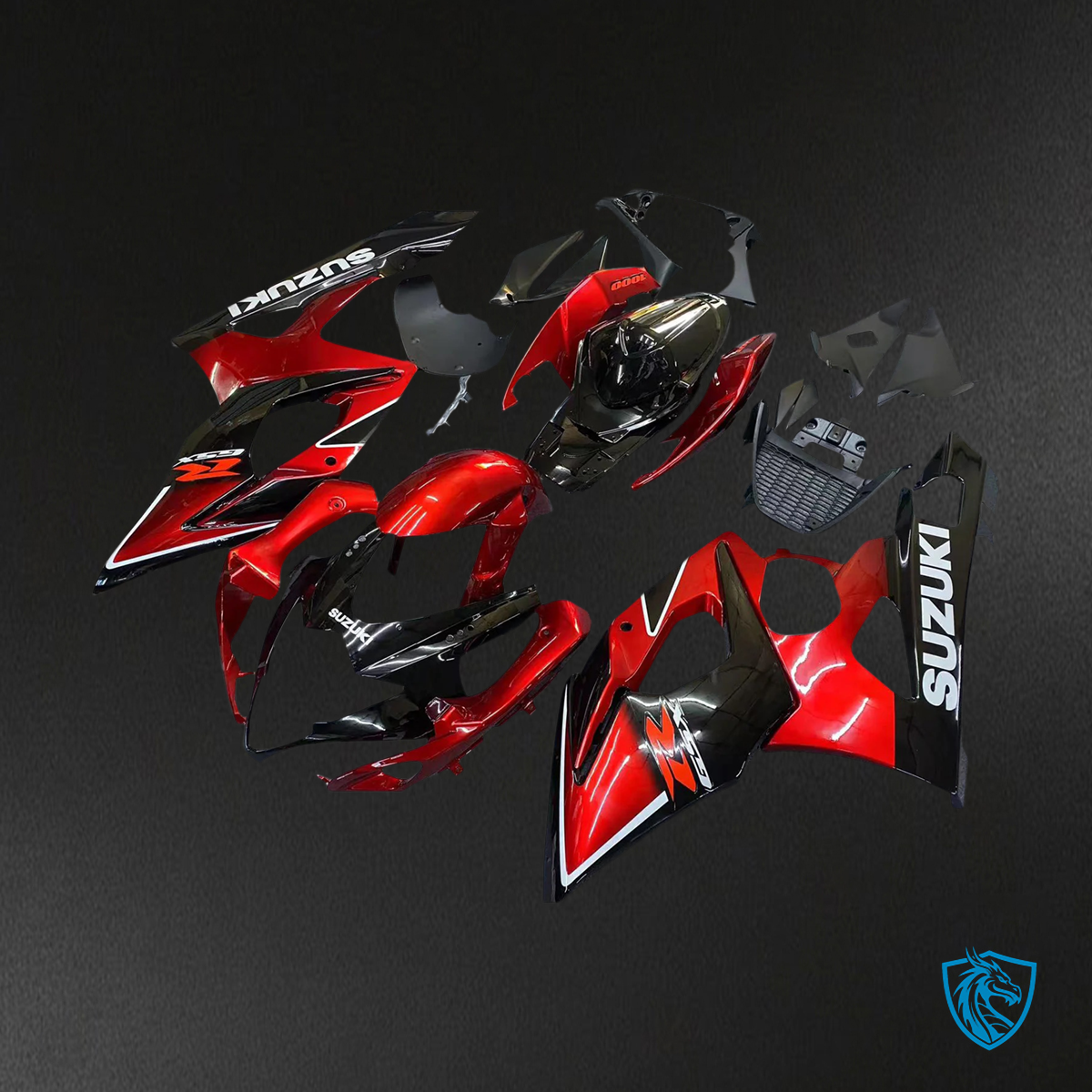 Suzuki GSXR1000 (2005-2006) Black & Red - Fairing Kit