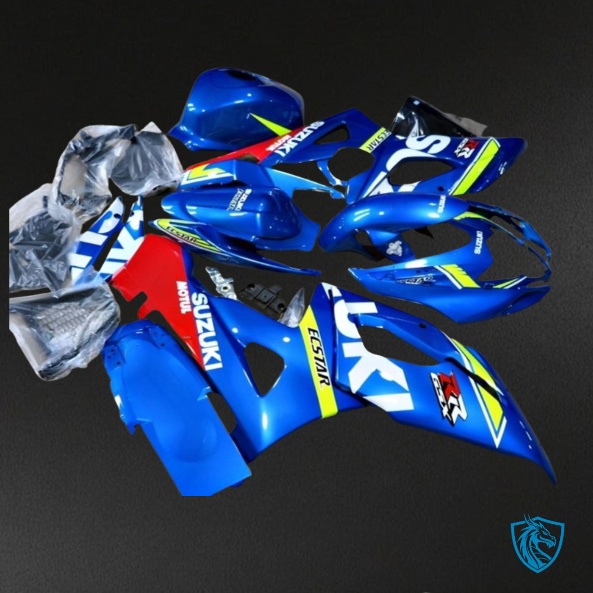 Suzuki GSXR1000 (2005-2006) Blue, White & Yellow - MERGEment Motorcycle Fairings Kit