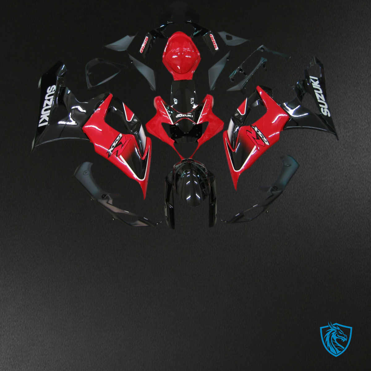 Suzuki GSXR1000 (2005-2006) Red & Black - Fairing Kit