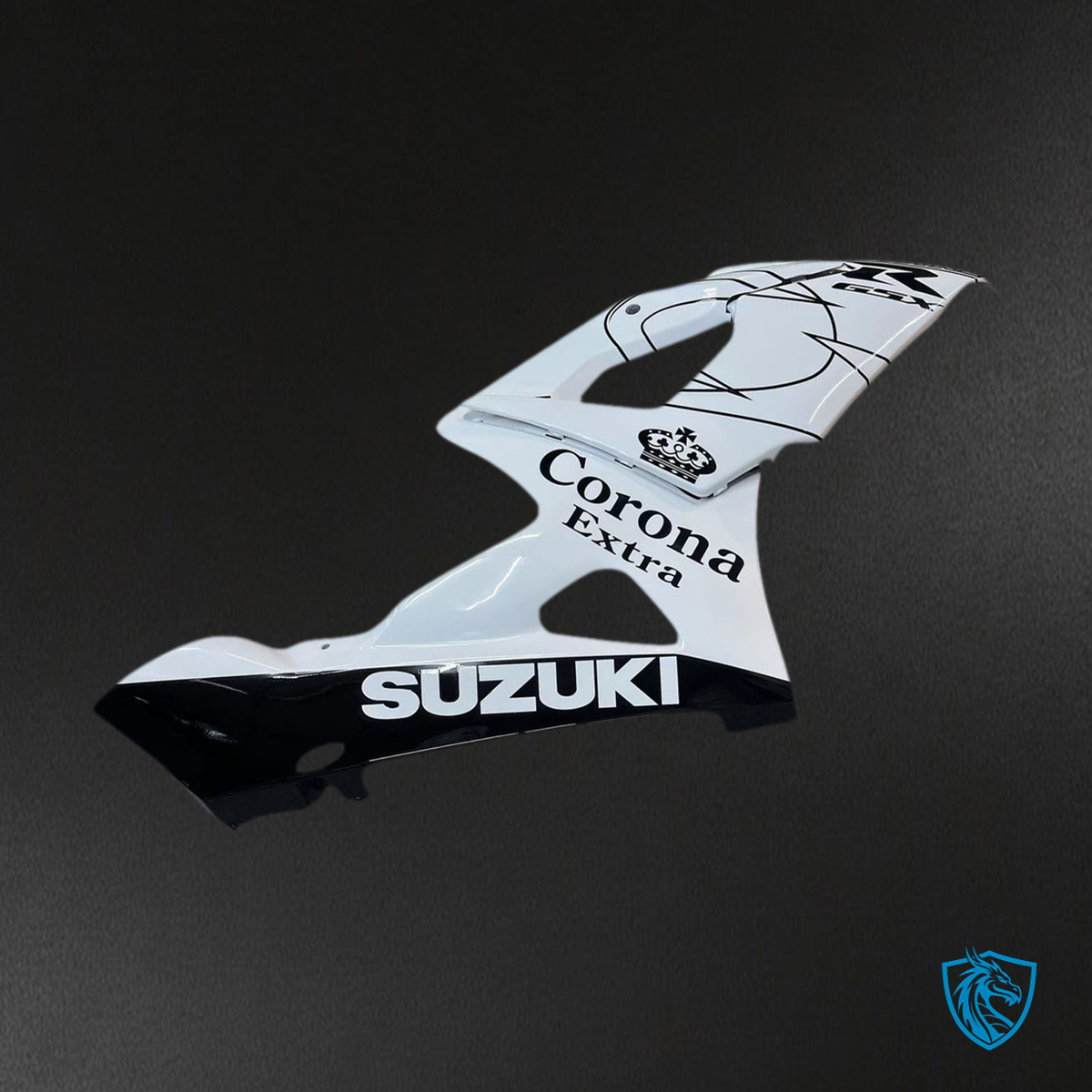 Suzuki GSXR1000 (2005-2006) White & Black Generic Fairings Kit - Aftermarket ABS Bodywork