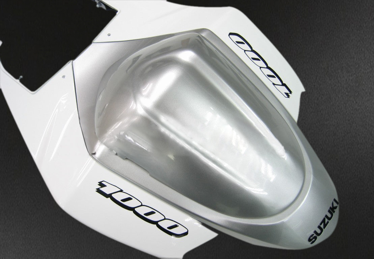 Suzuki GSXR1000 (2005-2006) White & Black Fairings Kit - Aftermarket ABS Bodywork