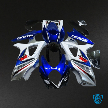 Suzuki GSXR1000 (2007-2008) Blue & White - MERGEment Motorcycle Fairings Kit