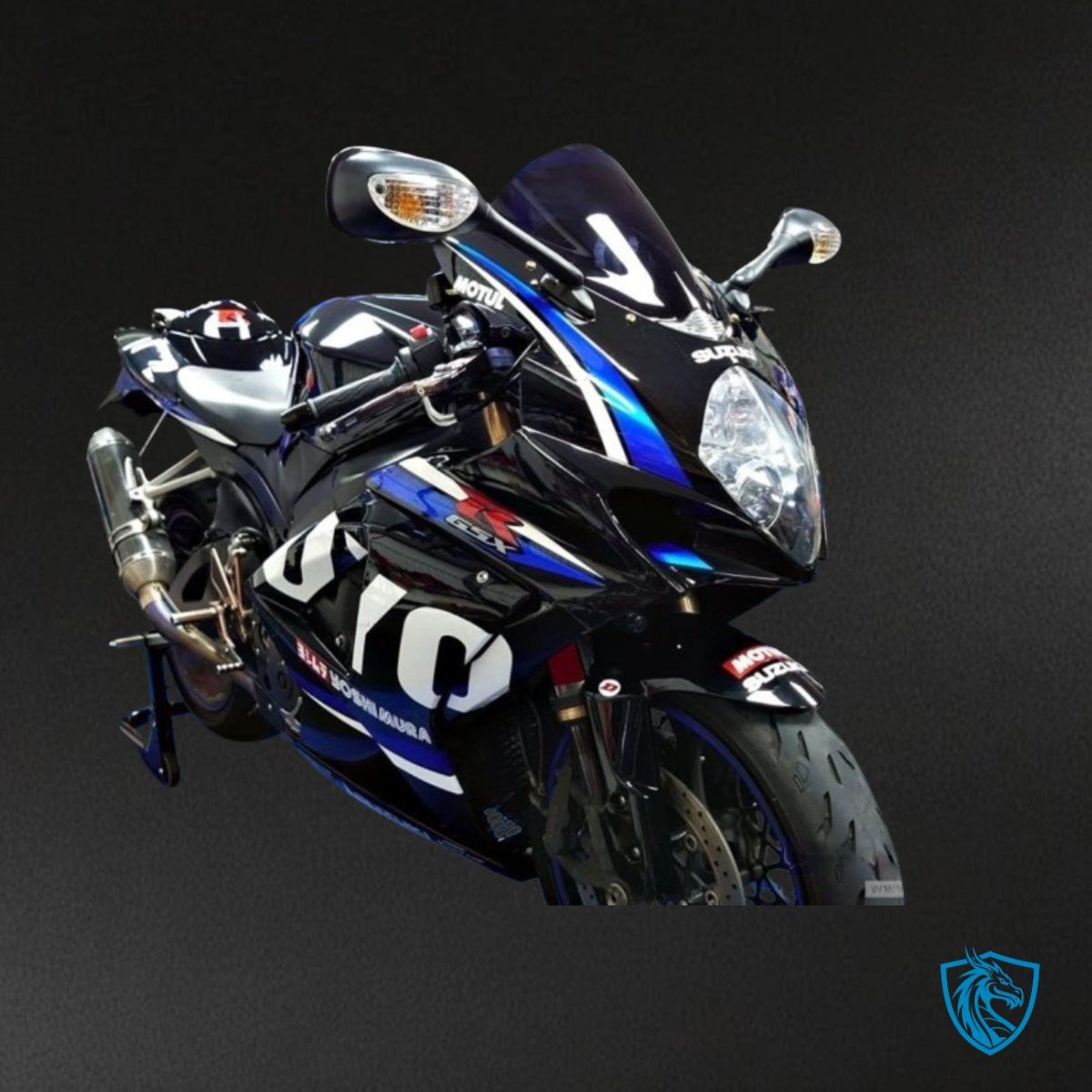 Suzuki GSXR1000 (2007-2008) Black & Blue - Custom ABS Fairing Kit