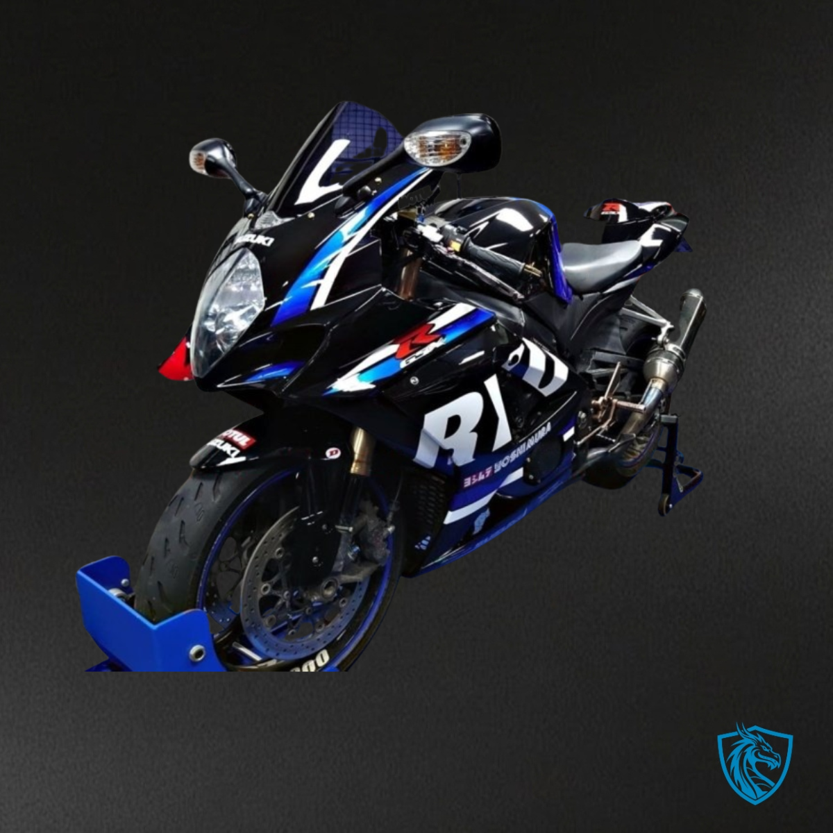 Suzuki GSXR1000 (2007-2008) Black & Blue - Custom ABS Fairing Kit