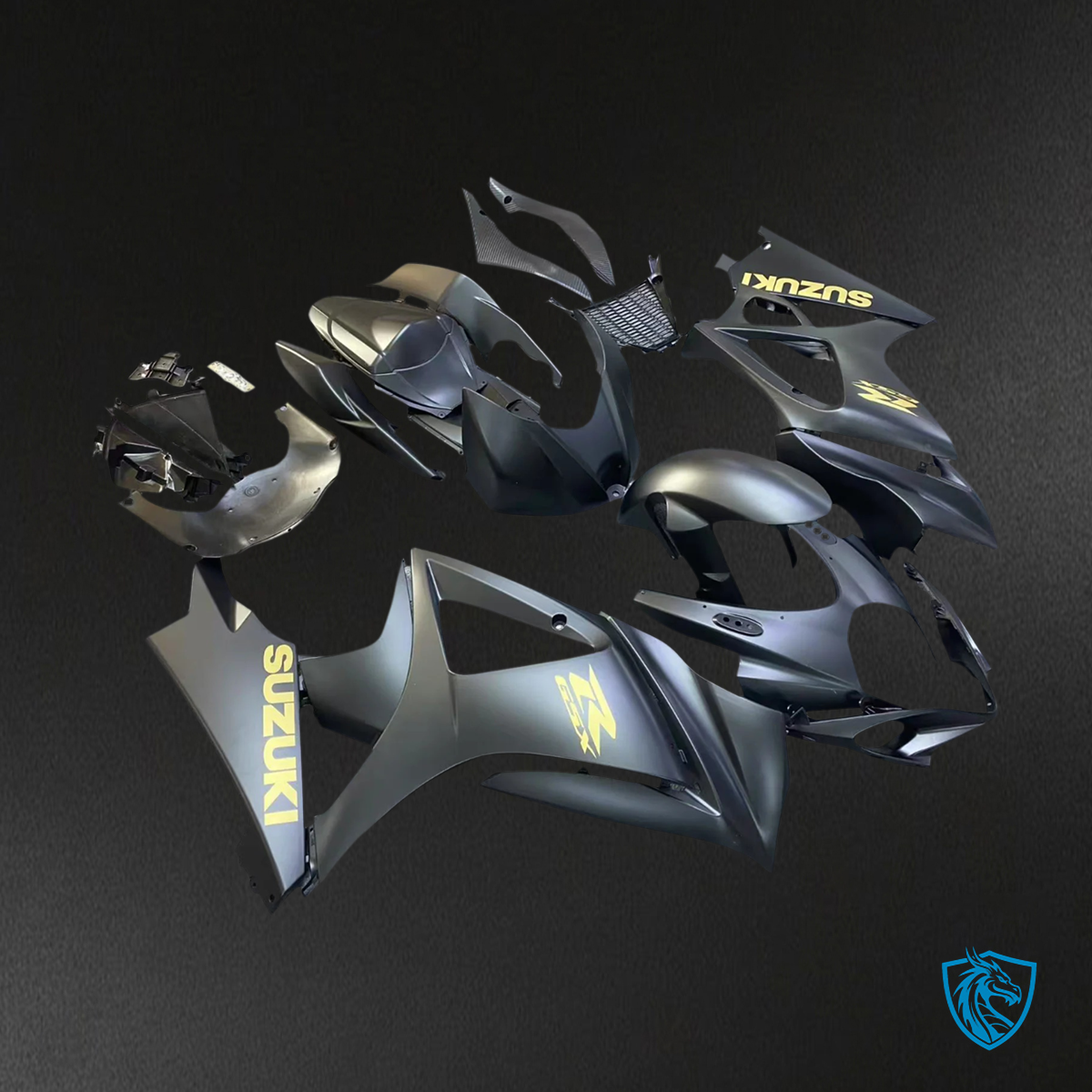 Suzuki GSXR1000 (2007-2008) Black Style 2 - Fairing Kit