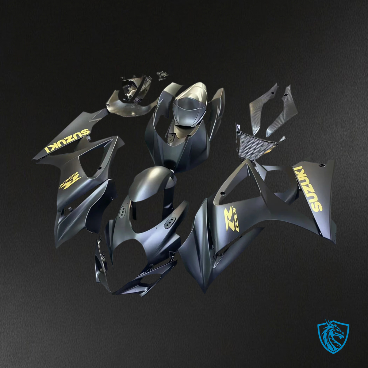 Suzuki GSXR1000 (2007-2008) Black Style 2 - Fairing Kit