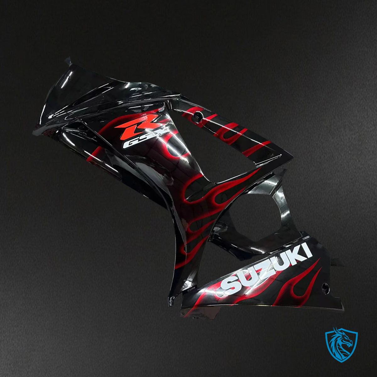 Suzuki GSXR1000 (2007-2008) Black & Red Fire - Fairing Kit
