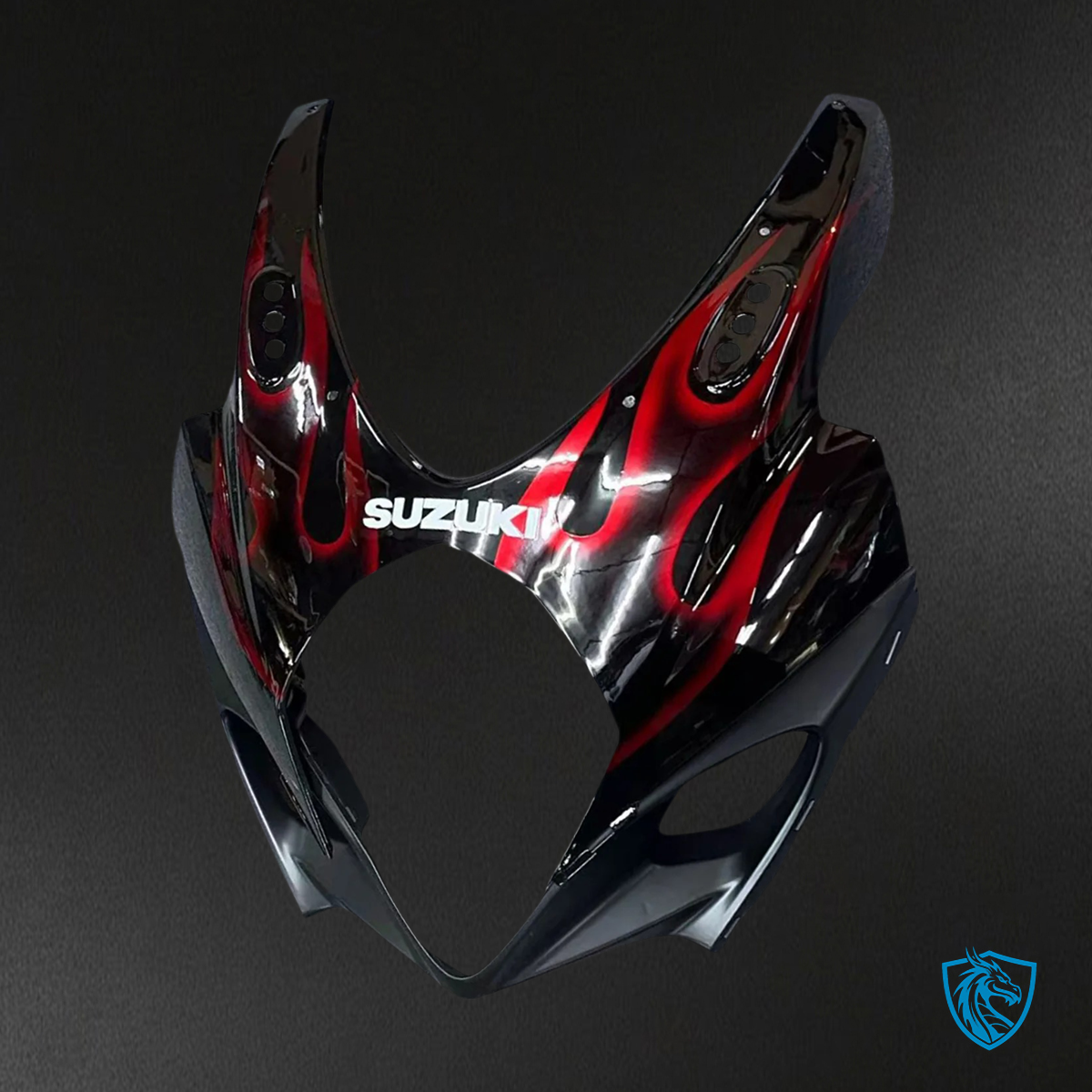 Suzuki GSXR1000 (2007-2008) Black & Red Fire - Fairing Kit