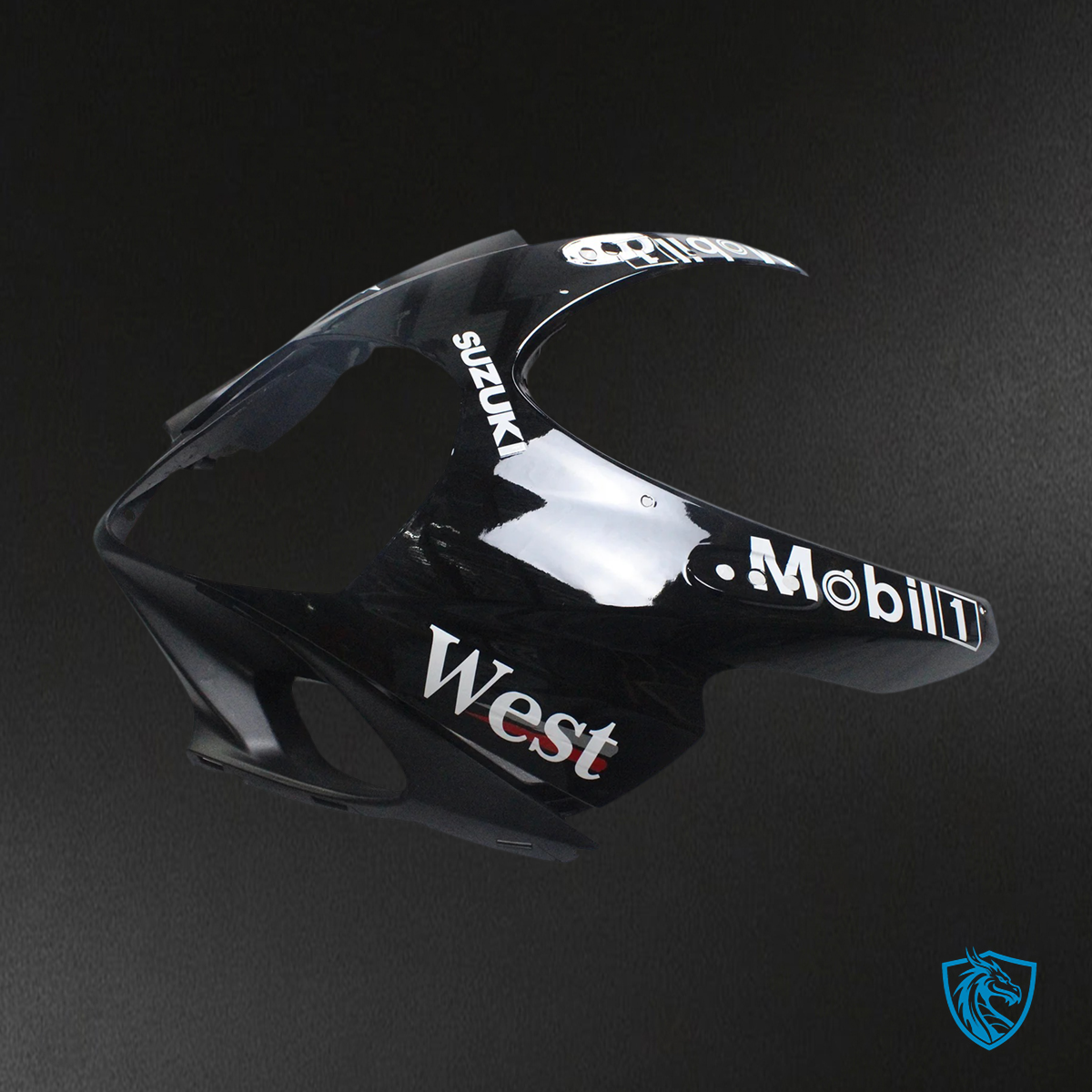 Suzuki GSXR1000 (2007-2008) Glossy Black & White - Fairing Kit