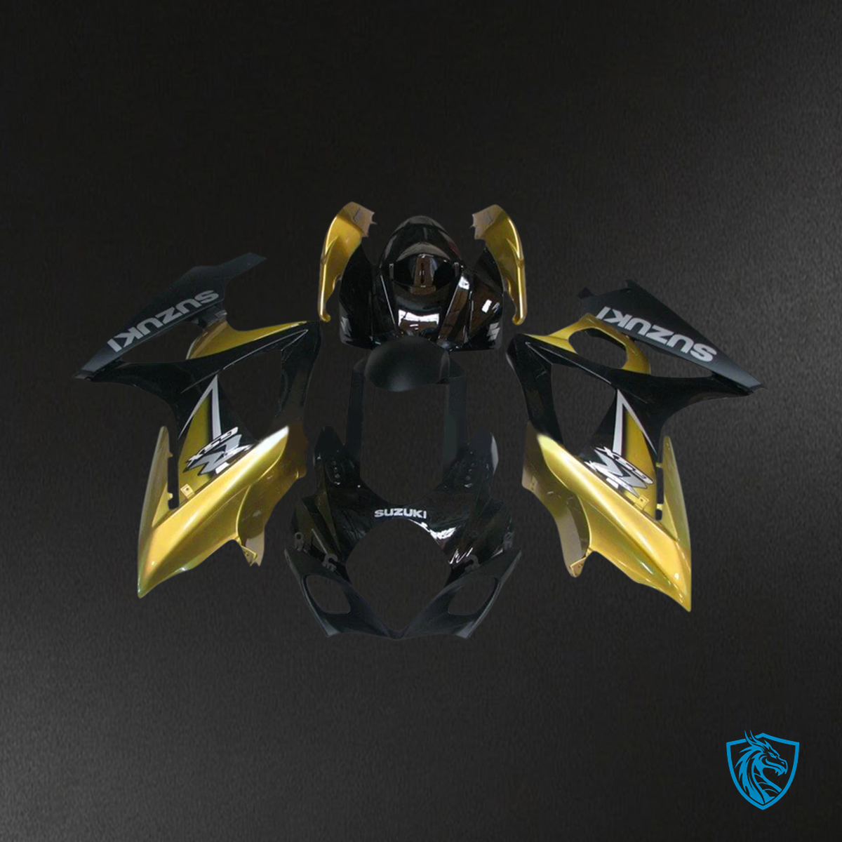 Suzuki GSXR 1000 (2007-2008) Gold & Black - Fairing Kit