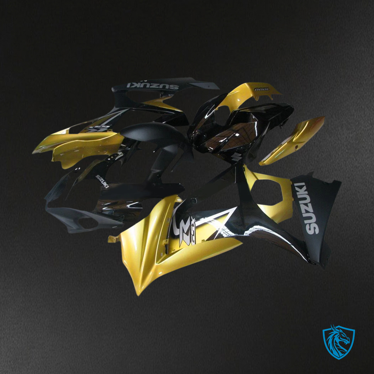 Suzuki GSXR 1000 (2007-2008) Gold & Black - Fairing Kit