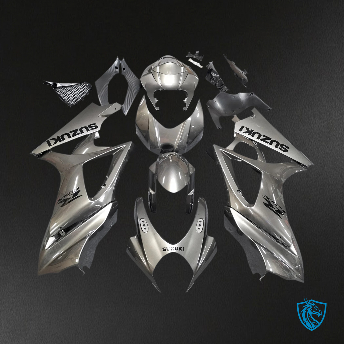 Suzuki GSXR1000 (2007-2008) Gray Ebony - Fairing Kit