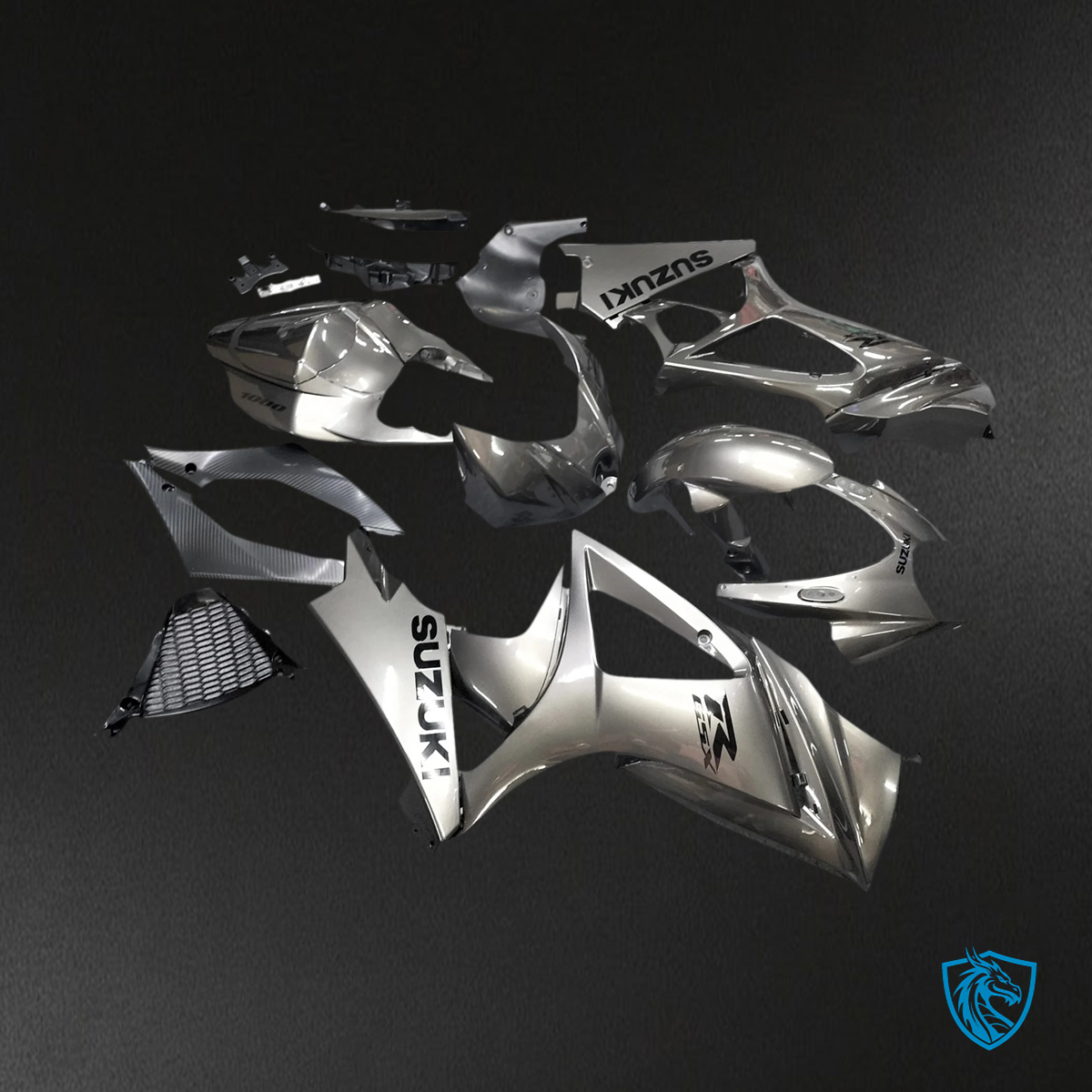 Suzuki GSXR1000 (2007-2008) Gray Ebony - Fairing Kit