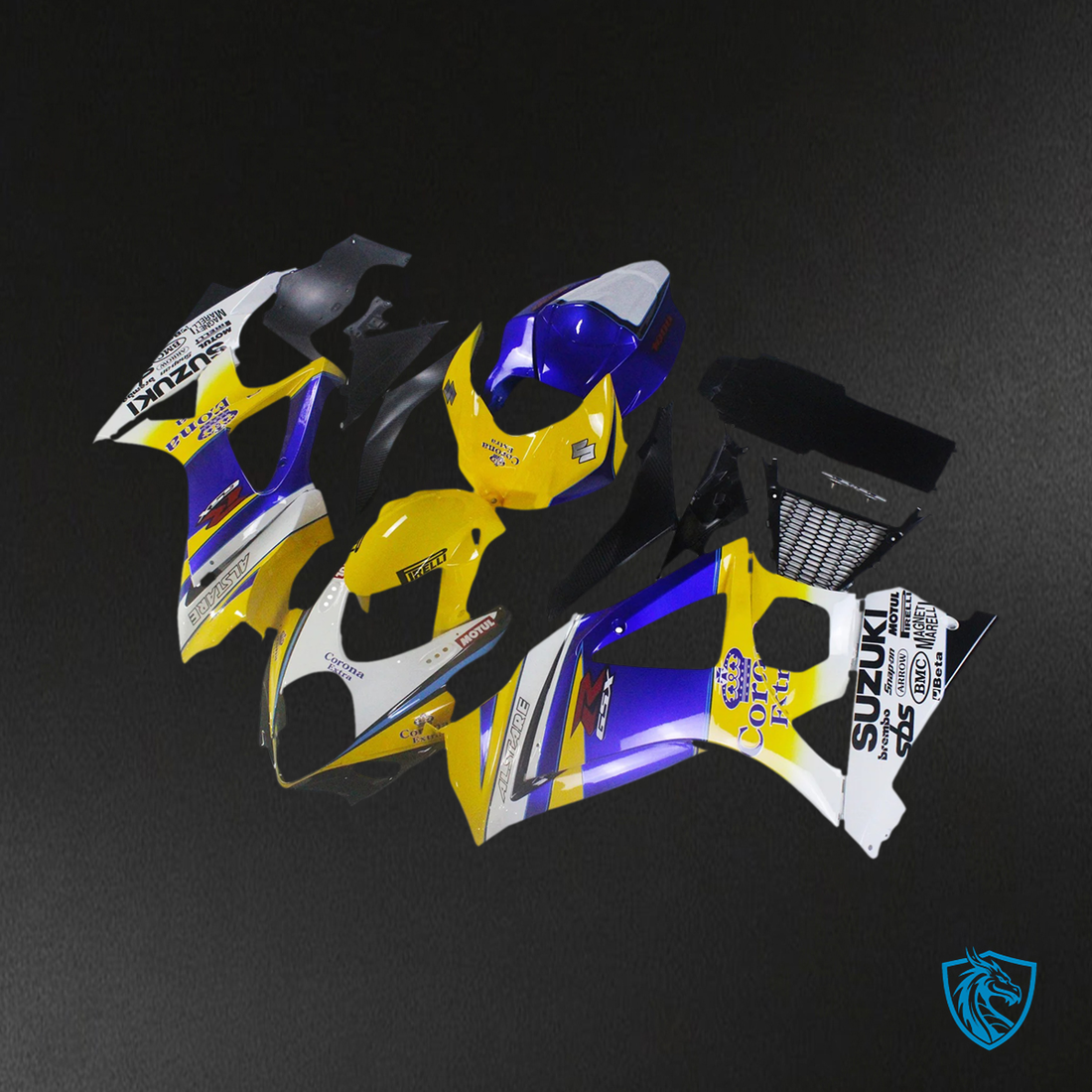 Suzuki GSXR1000 (2007-2008) Light Blue & Yellow - Fairing Kit