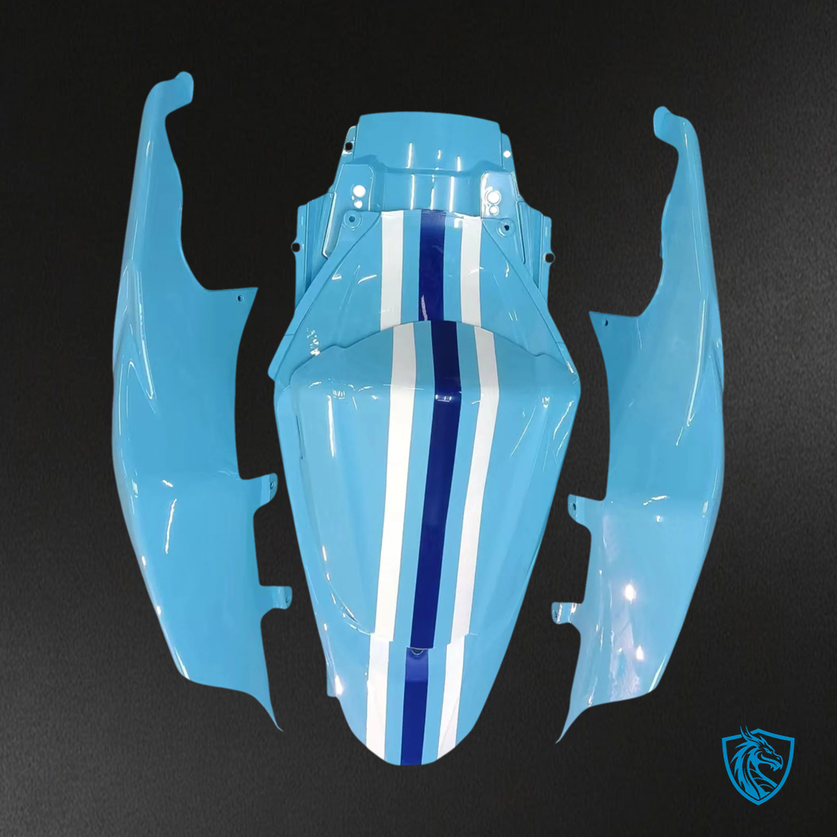 Suzuki GSXR1000 (2007-2008) Light Blue with Yellow Logo - Fairing Kit