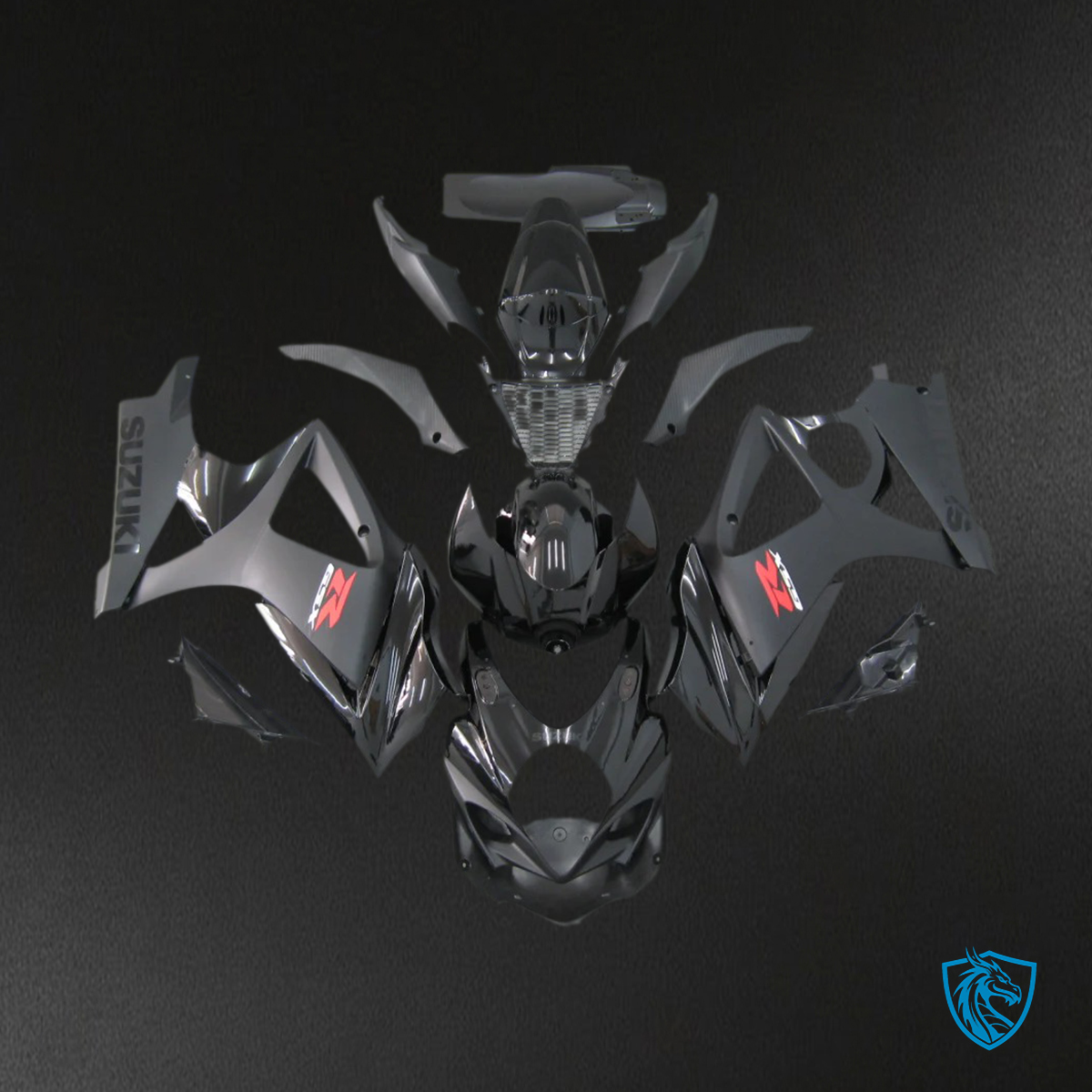 Suzuki GSXR1000 (2007-2008) Matte Black - Fairing Kit