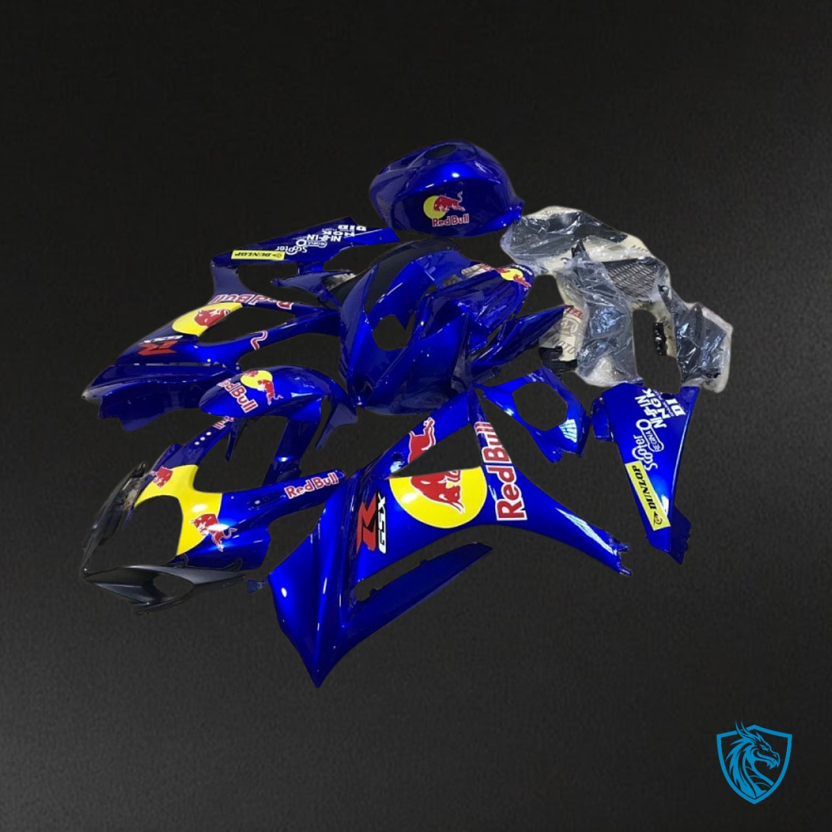 Suzuki GSXR1000 (2007-2008) Blue Red Bull - Custom ABS Fairing Kit