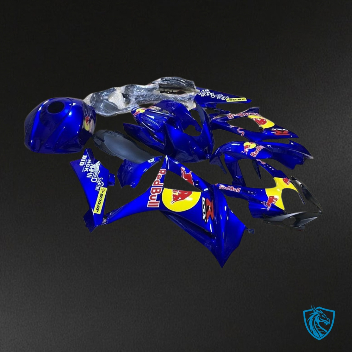 Suzuki GSXR1000 (2007-2008) Blue Red Bull - Custom ABS Fairing Kit