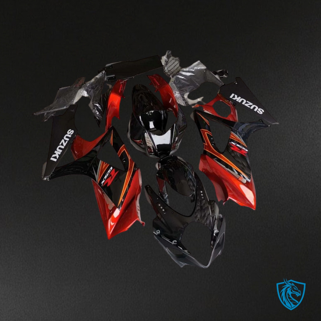 Suzuki GSXR1000 (2007-2008) Black & Red Fairing Kit | ABS Bodywork