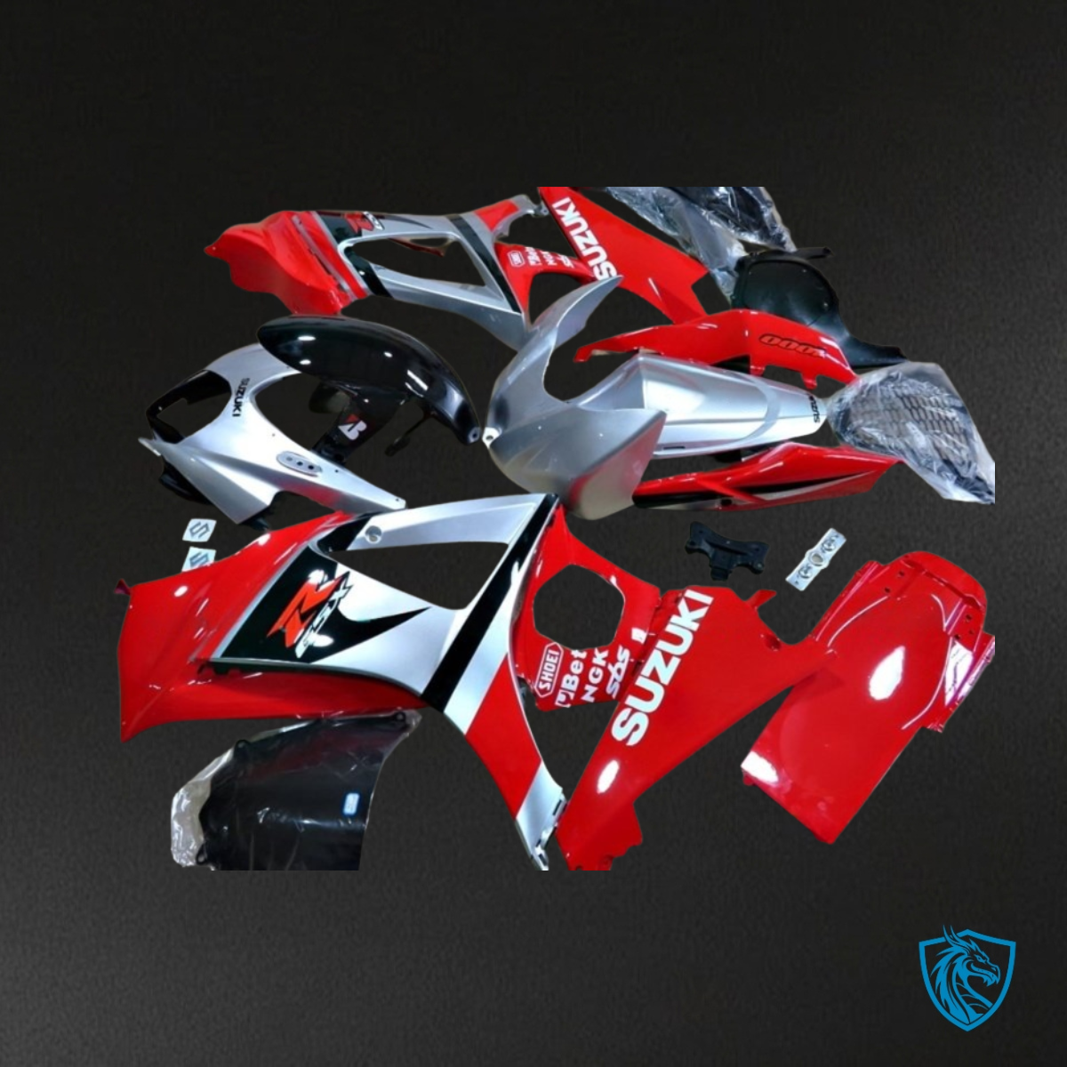 Suzuki GSXR1000 (2007-2008) Red & Gray Fairing Kit | ABS Bodywork