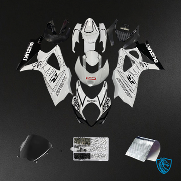 Suzuki GSXR1000 (2007-2008) White & Black Line - Fairing Kit