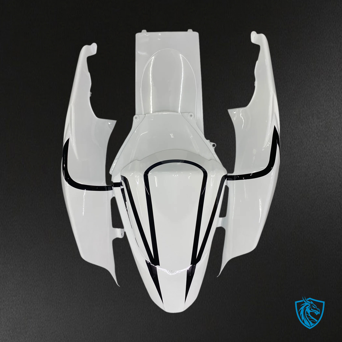 Suzuki GSXR1000 (2007-2008) White & Black Line - Fairing Kit