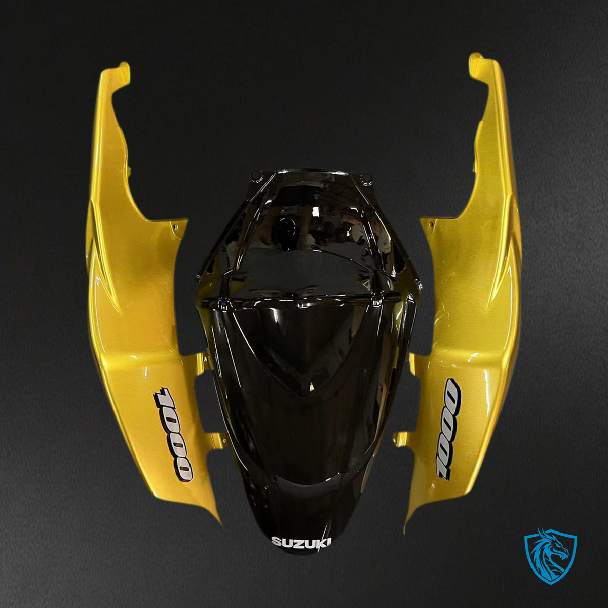 Suzuki GSXR1000 (2007-2008) Black & Gloss Yellow Fairing Kit | ABS Bodywork