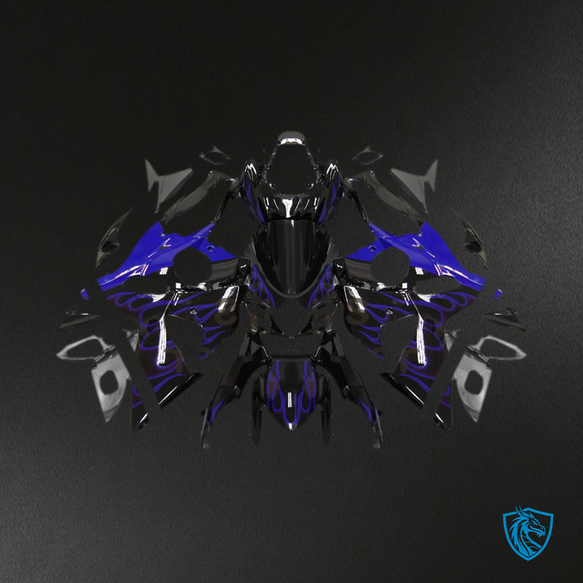 Suzuki GSXR1000 (2009-2016) Black & Blue - Fairing Kit