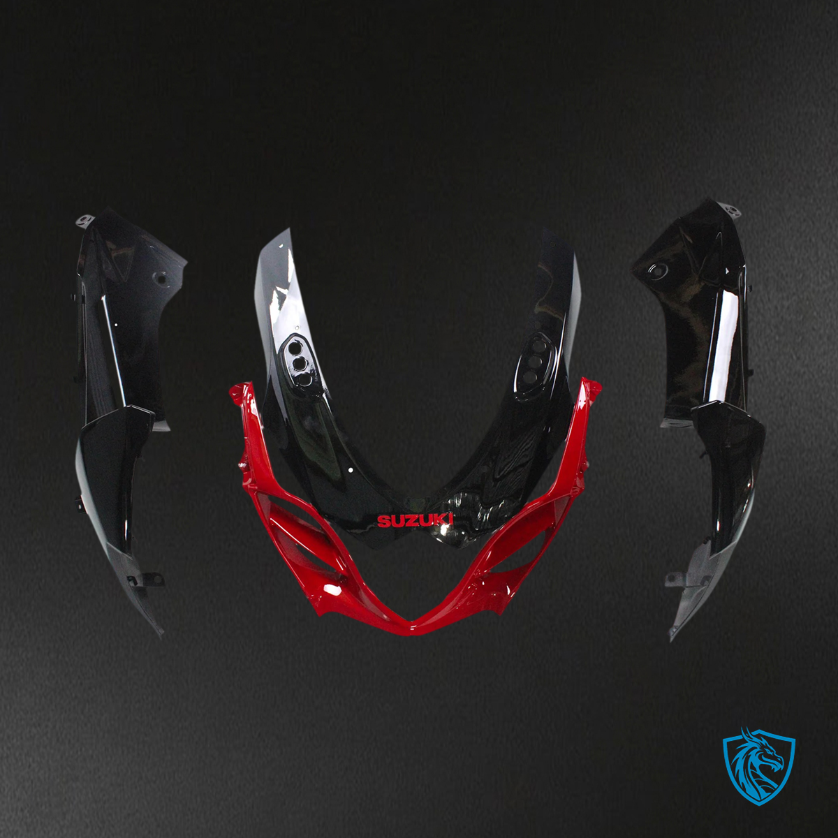 Suzuki GSXR1000 (2009-2016) Black & Red - Fairing Kit