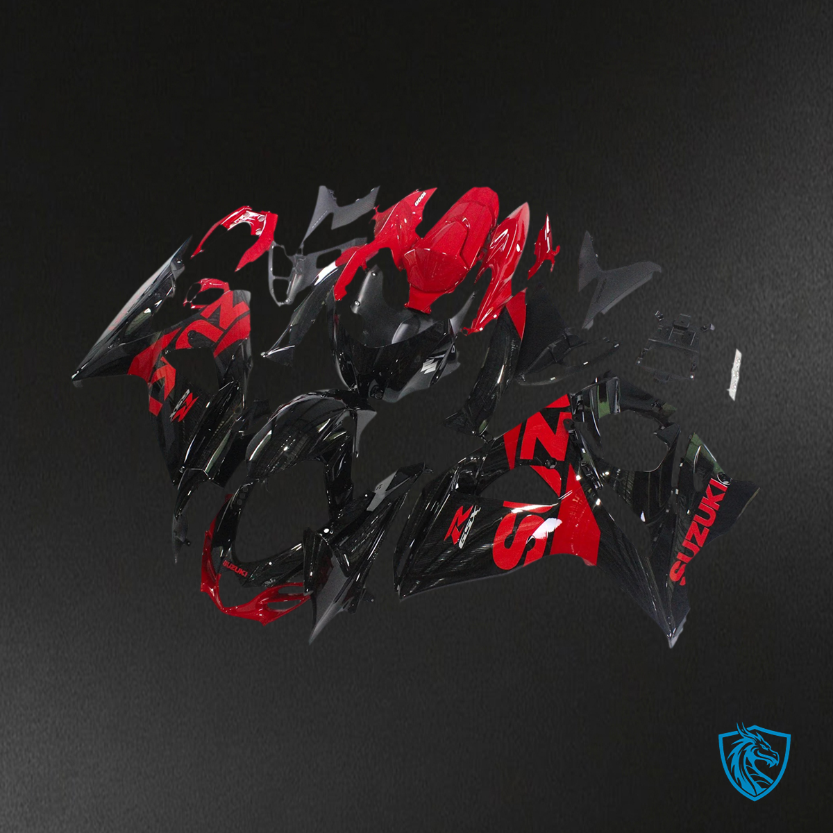 Suzuki GSXR1000 (2009-2016) Black & Red - Fairing Kit
