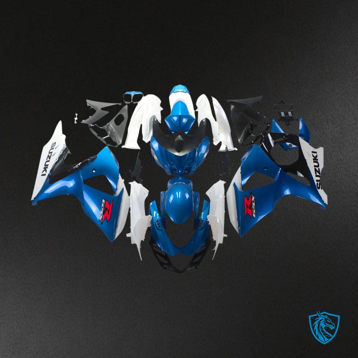 Suzuki GSXR1000 (2009-2016) Glossy Blue & Red letter - Fairing Kit