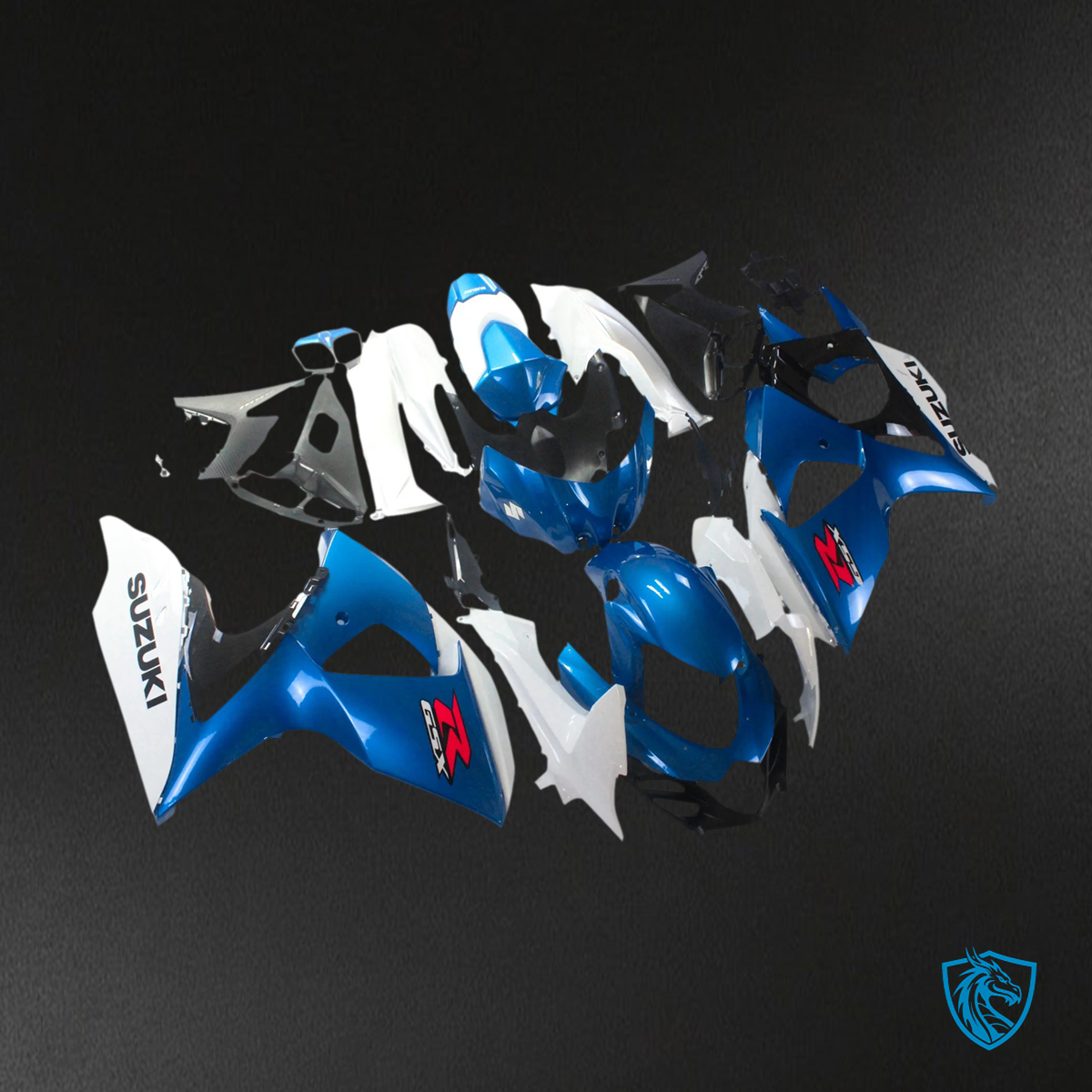 Suzuki GSXR1000 (2009-2016) Glossy Blue & Red letter - Fairing Kit