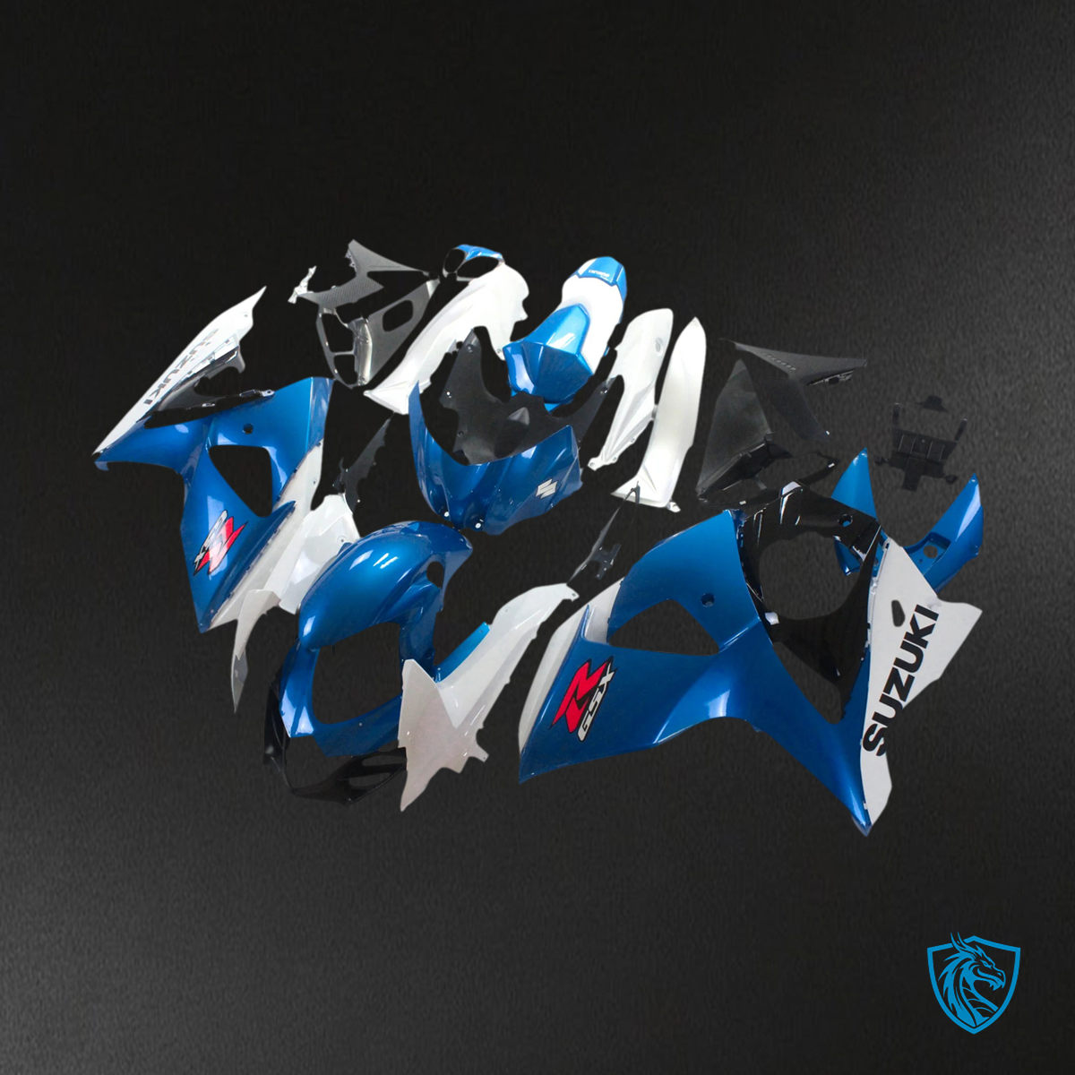 Suzuki GSXR1000 (2009-2016) Glossy Blue & Red letter - Fairing Kit