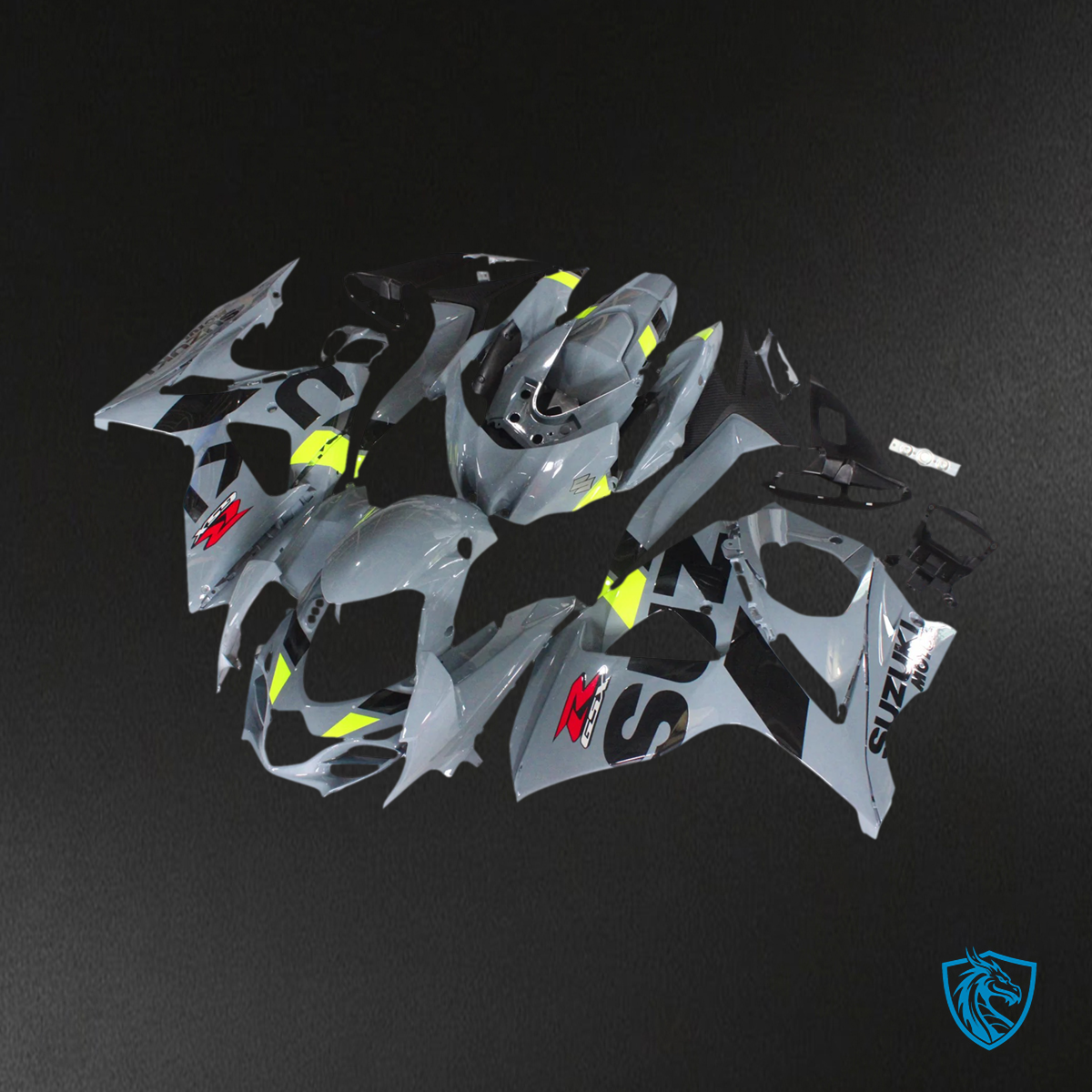Suzuki GSXR1000 (2009-2016) Gray & Black - Fairing Kit