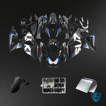 Suzuki GSXR1000 (2009-2016) Matte Black & White - Fairing Kit