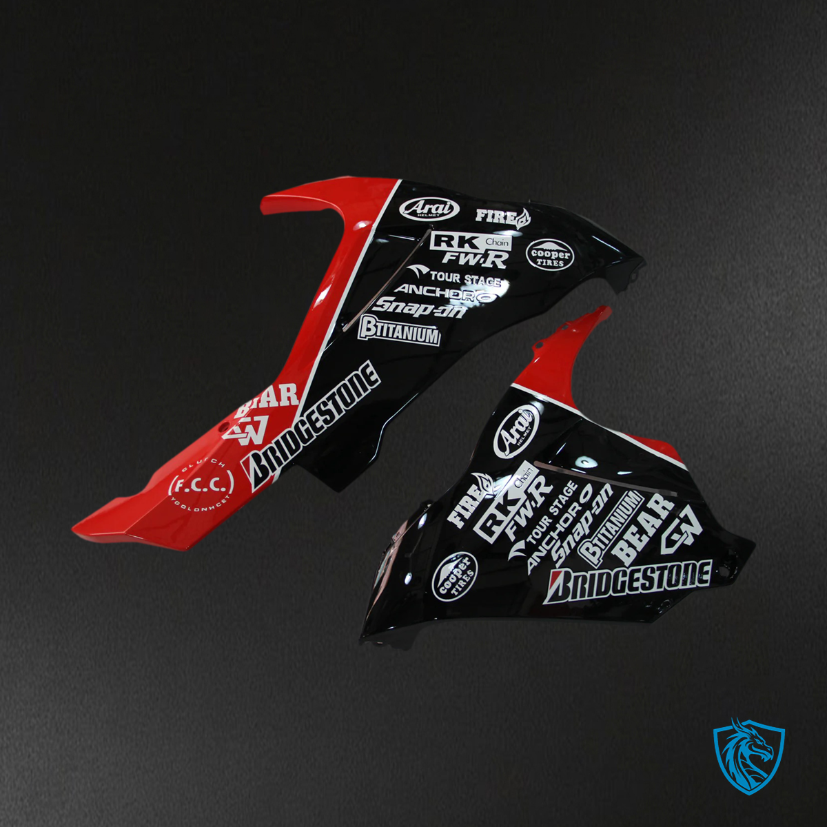 Suzuki GSXR1000 (2009-2016) Multi Black & Red - Fairing Kit