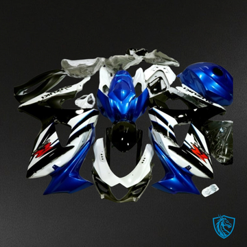 Suzuki GSXR1000 (2009-2016) Black, White & Blue Fairing Kit | ABS Bodywork