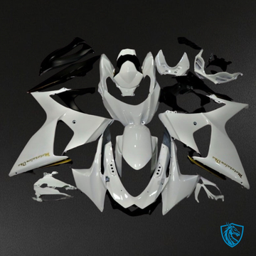 Suzuki GSXR1000 (2009-2016) White & Yellow Stripe Fairing Kit | ABS Bodywork