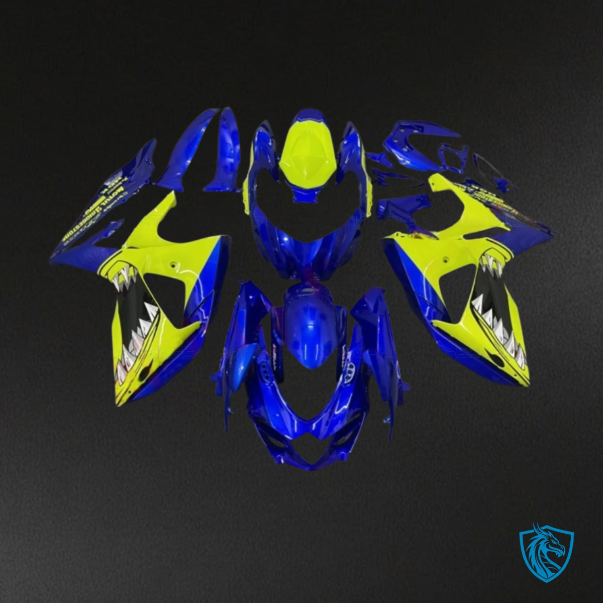 Suzuki GSXR1000 (2009-2016) Neon Yellow & Blue Fairing Kit - Aftermarket ABS Bodywork