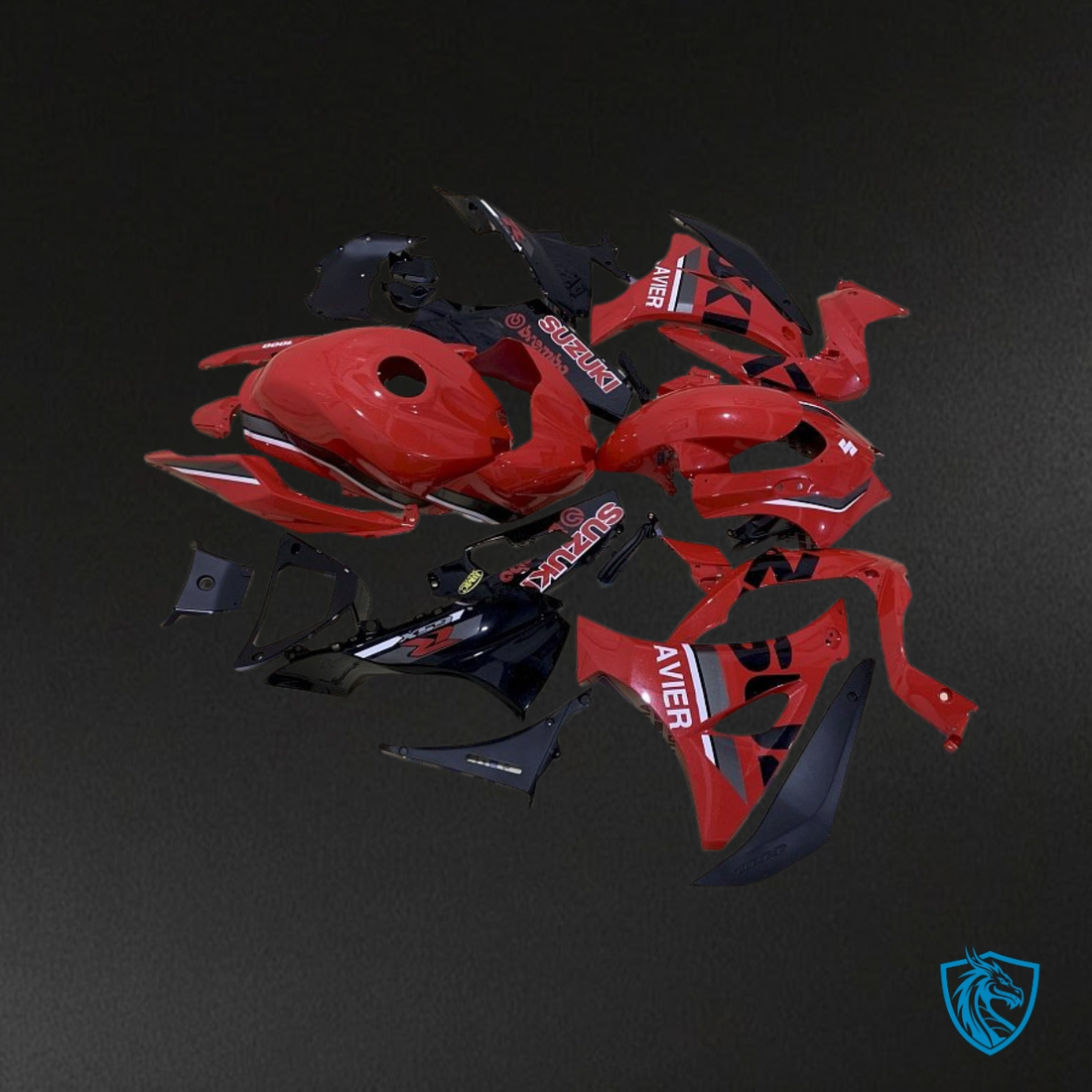 Suzuki GSXR1000 (2017-2020) Red & Black - Custom ABS Fairing Kit
