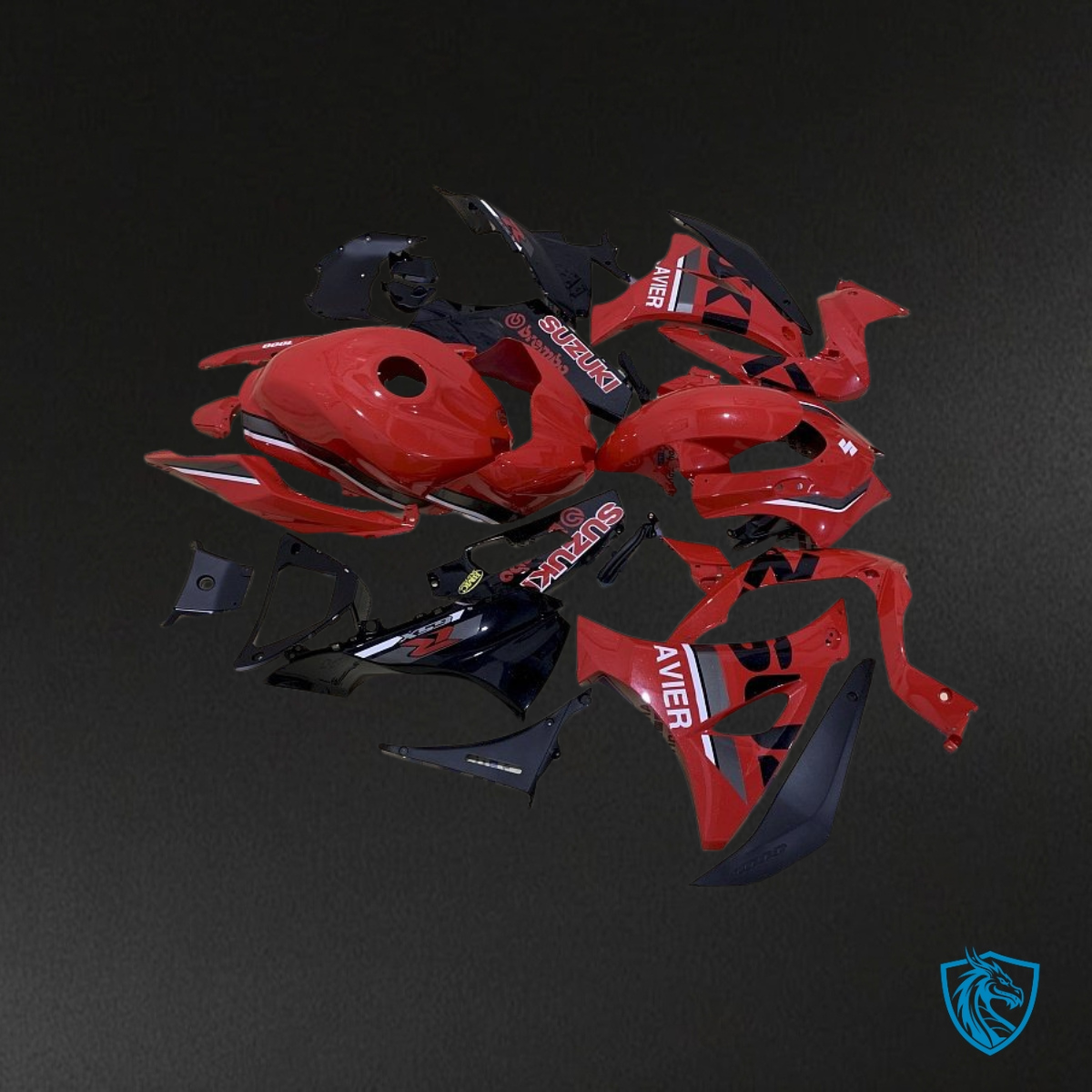 Suzuki GSXR1000 (2017-2020) Red & Black - Custom ABS Fairing Kit