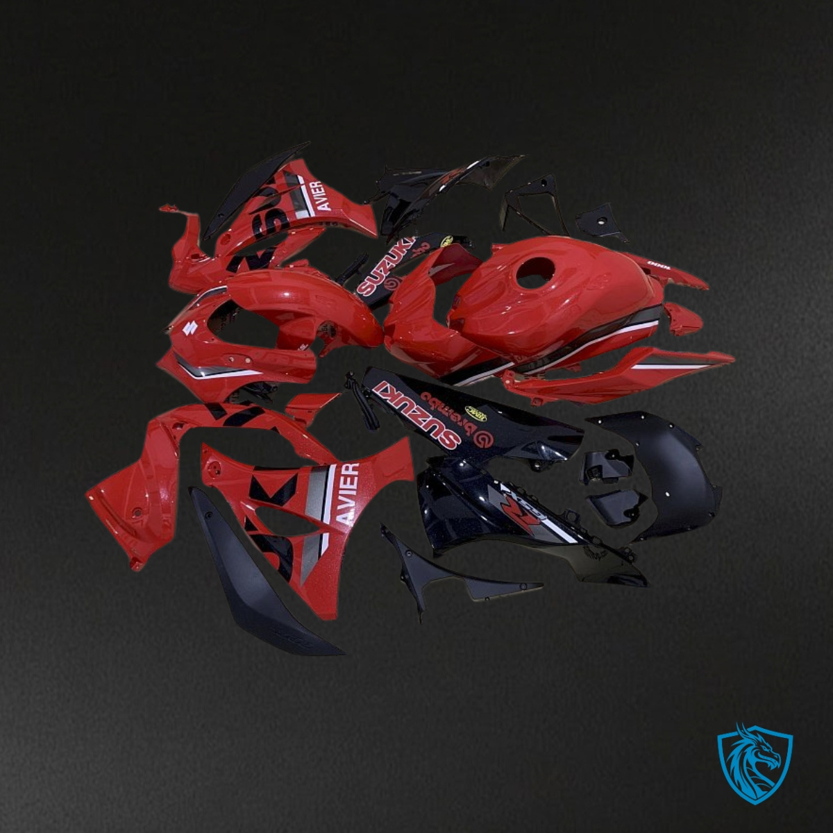 Suzuki GSXR1000 (2017-2020) Red & Black - Custom ABS Fairing Kit
