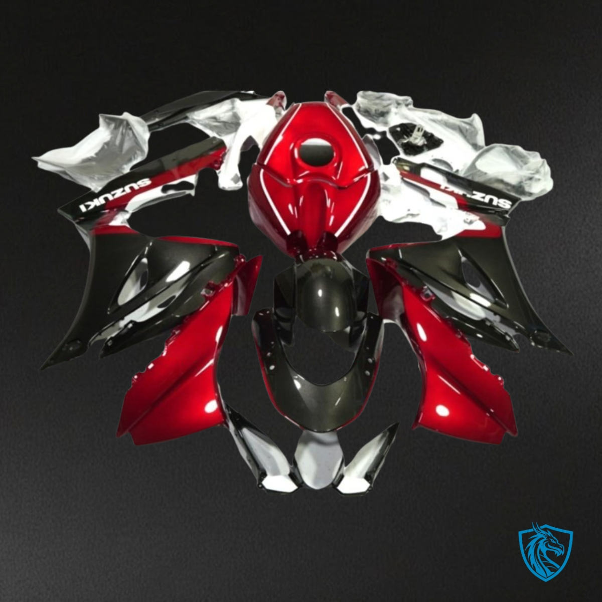 Suzuki GSXR1000 (2017-2020) Black & Red - Custom ABS Fairing Kit