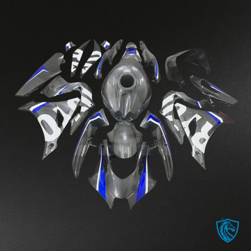 Suzuki GSXR 1000 (2017-2025) White, Gray & Blue - MERGEment Motorcycle Fairings Kit