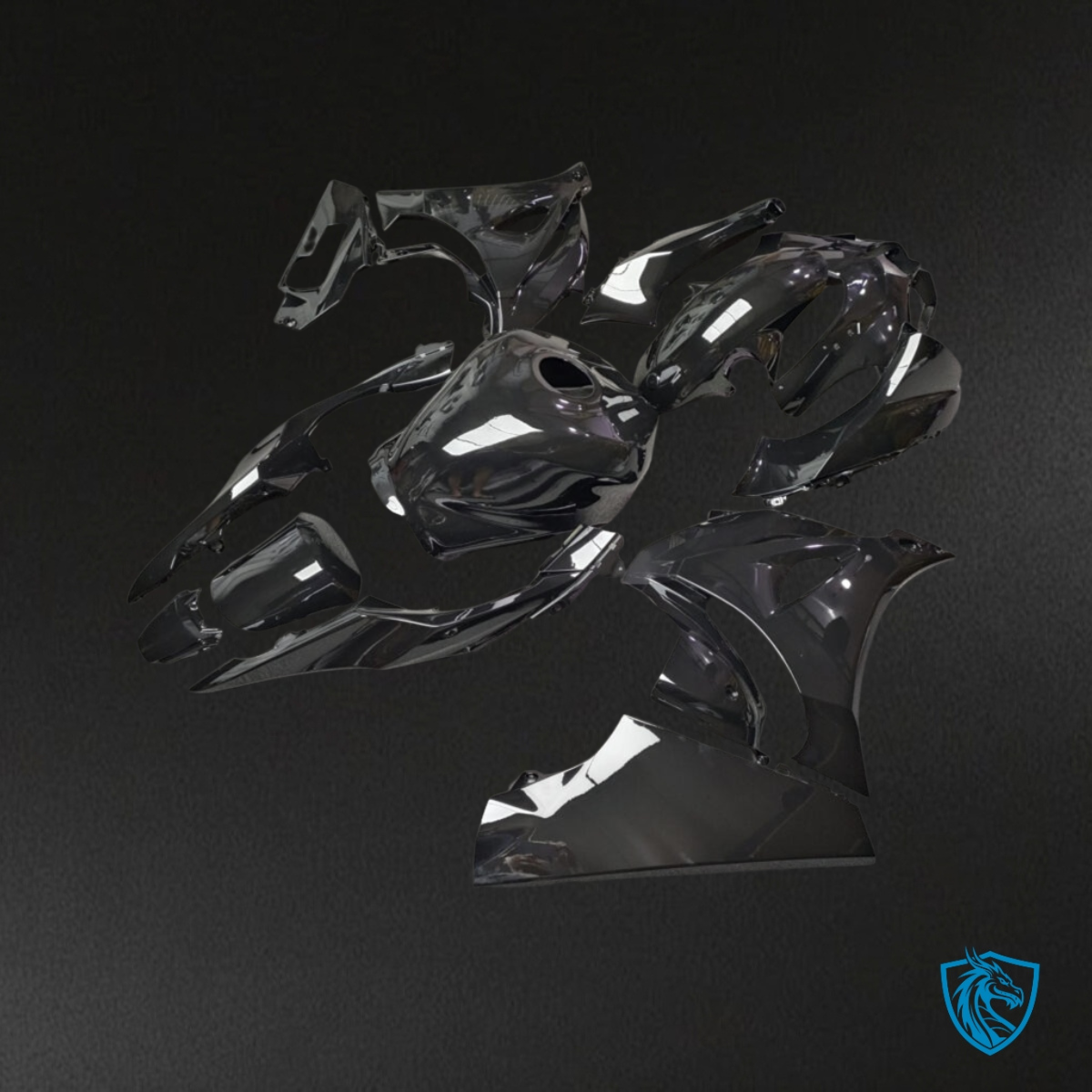 Suzuki GSXR 1000 (2017-2025) Gloss Black ABS Fairings Kit - Aftermarket ABS Bodywork