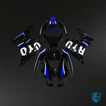 Suzuki GSXR 1000 (2017-2025) Black, Blue & White- MERGEment Motorcycle Fairings Kit