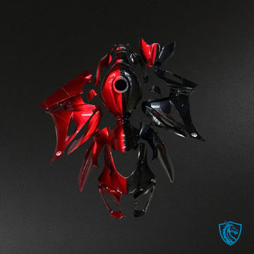 Suzuki GSXR 1000 (2017-2025) Gloss Black & Red Split Fairing Kit | ABS Bodywork