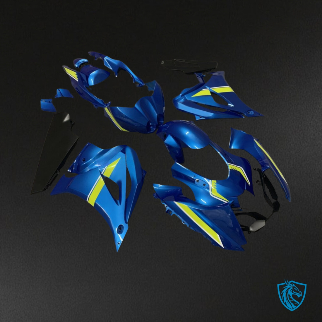Suzuki GSXR 1000 (2017-2025) Gloss Blue & High Viz Yellow - Custom ABS Fairing Kit