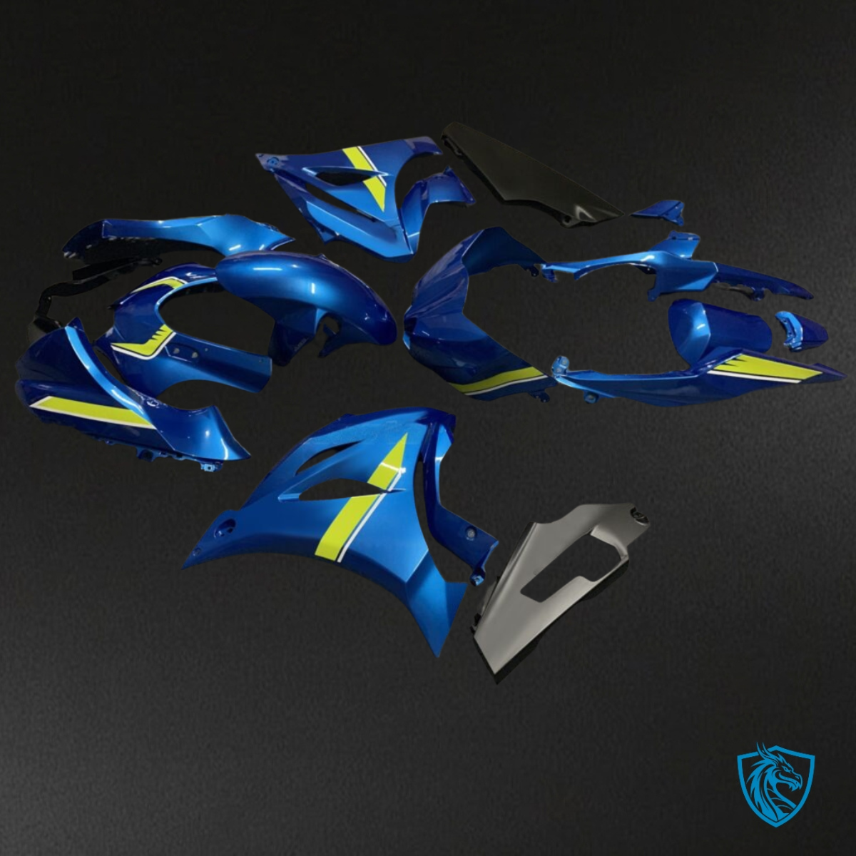 Suzuki GSXR 1000 (2017-2025) Gloss Blue & High Viz Yellow - Custom ABS Fairing Kit