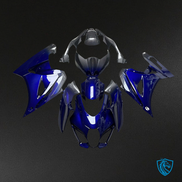 Suzuki GSXR 1000 (2017-2025) Gloss Blue & Black Fiber Style Fairing Kit | ABS Bodywork